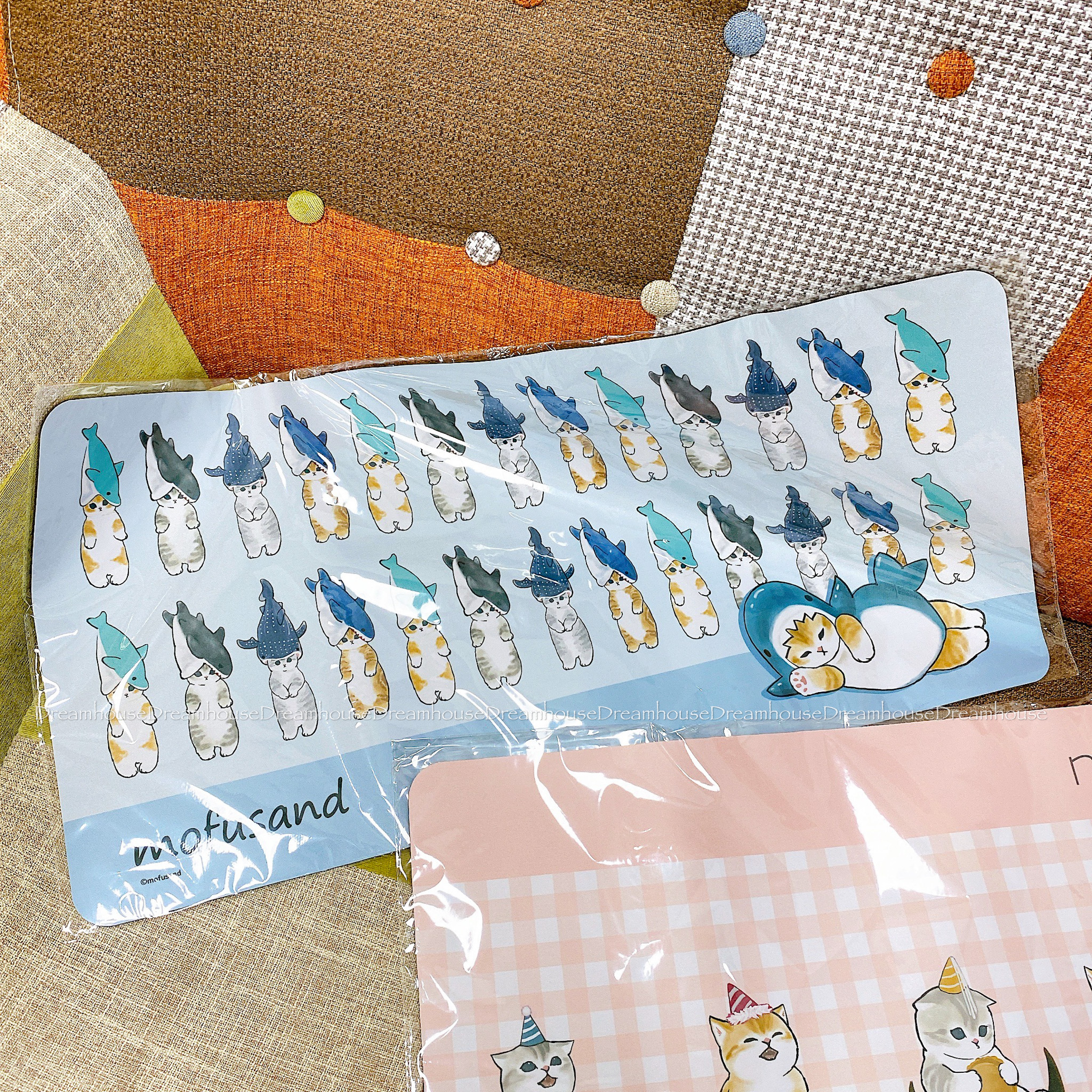 mofusand 貓福珊迪 貓咪 鯨鯊貓 鯊魚貓 蛋糕貓 點心貓 軟性桌墊 電腦桌墊 滑鼠墊 辦公桌墊 墊子