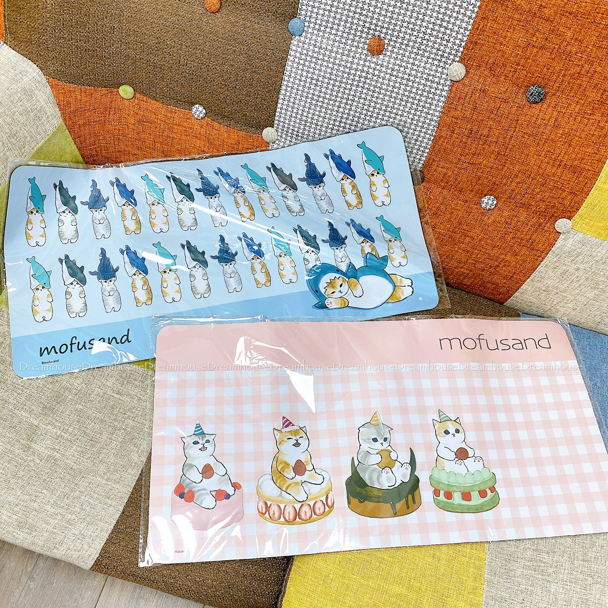 mofusand 貓福珊迪 貓咪 鯨鯊貓 鯊魚貓 蛋糕貓 點心貓 軟性桌墊 電腦桌墊 滑鼠墊 辦公桌墊 墊子