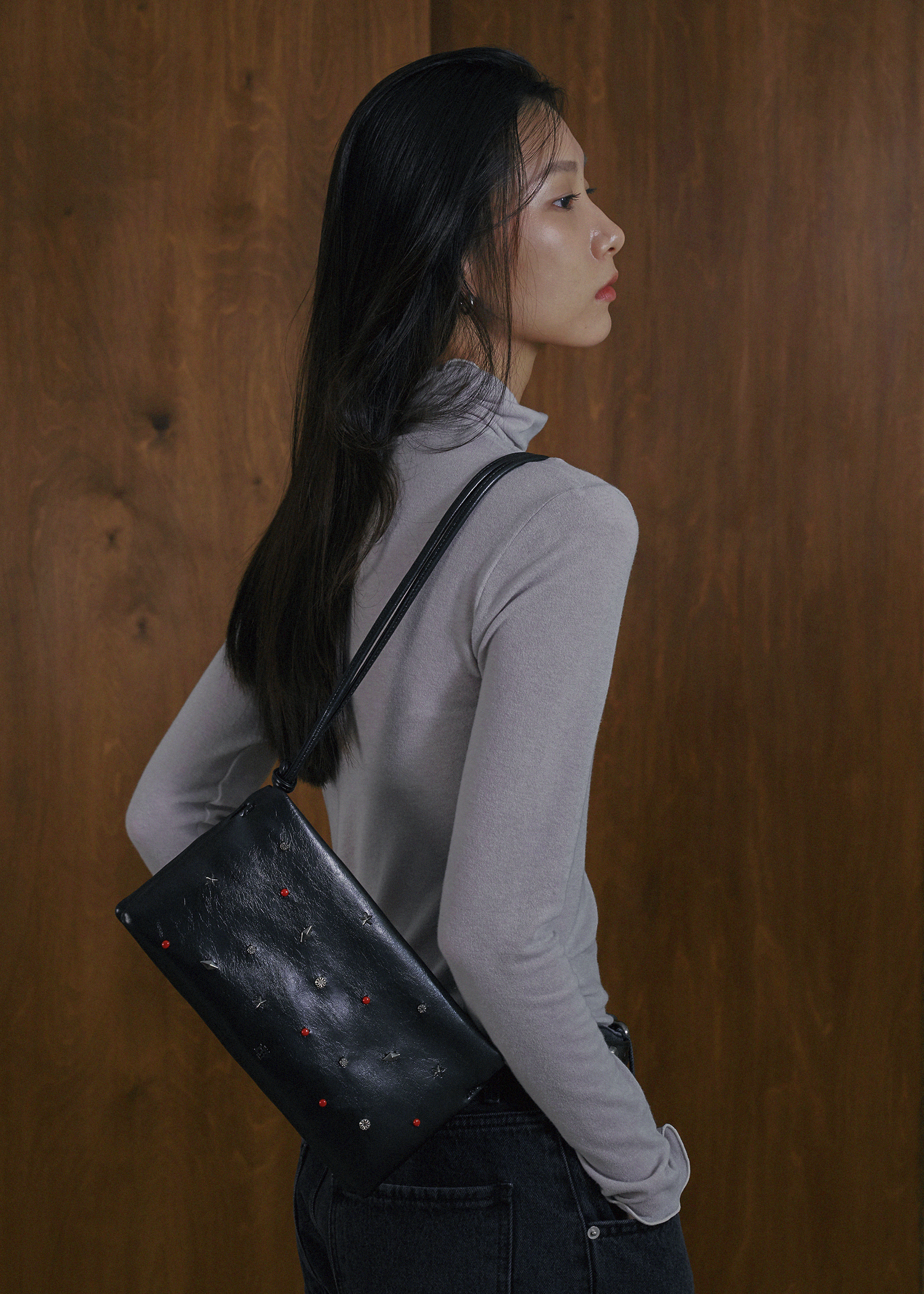 Kwani Two Pocket Studded Bag