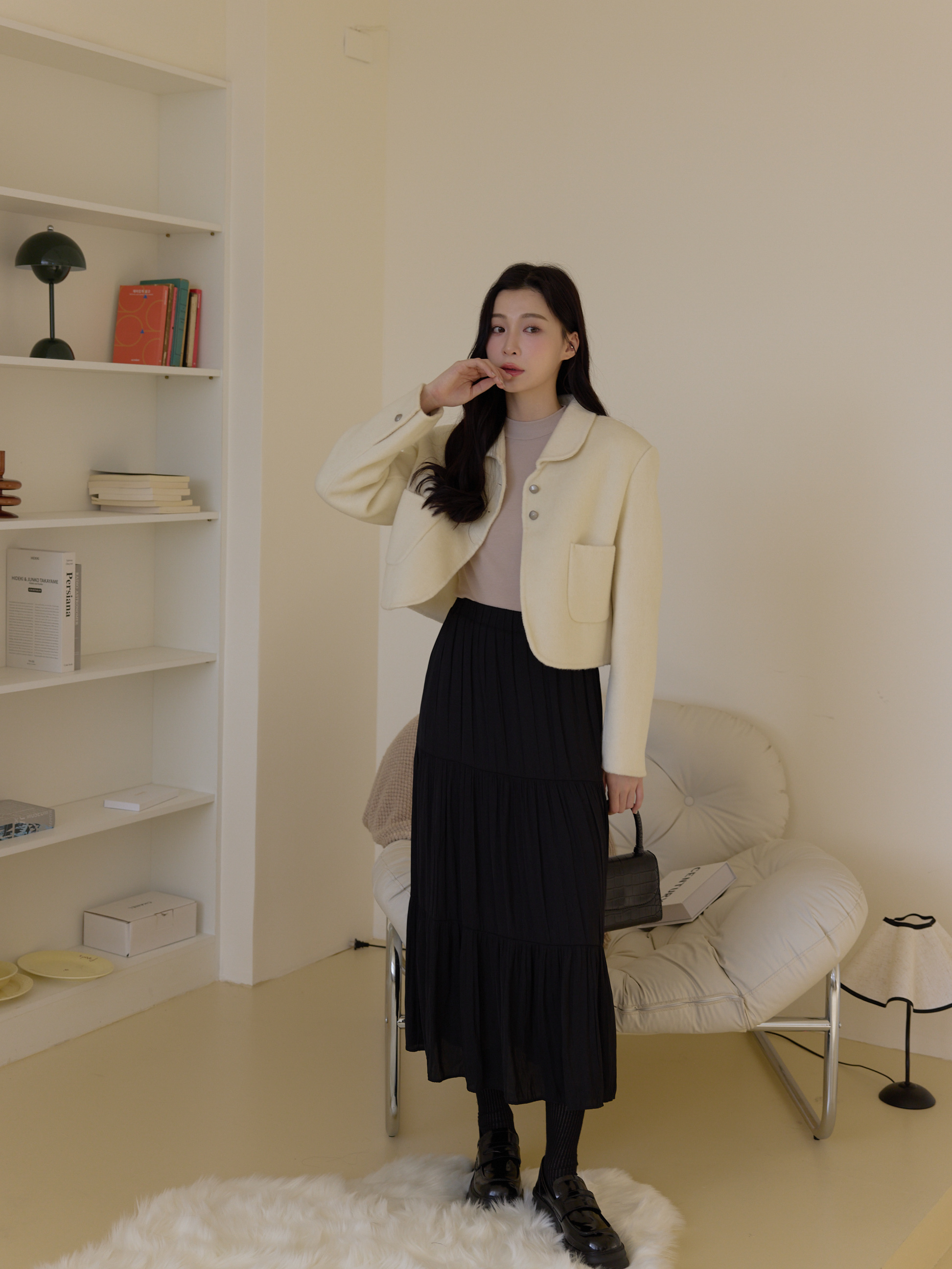 溫柔小翻領70%羊毛外套