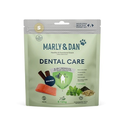 法國Marly&Dan 犬用 三文魚潔齒條 S 7枝【$120 X 3 包】【可混合其他口味】