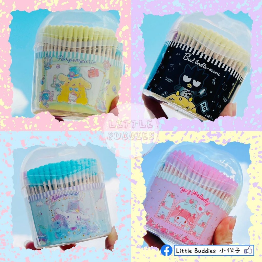 泰國直送Sanrio 三合一組合裝棉花棒