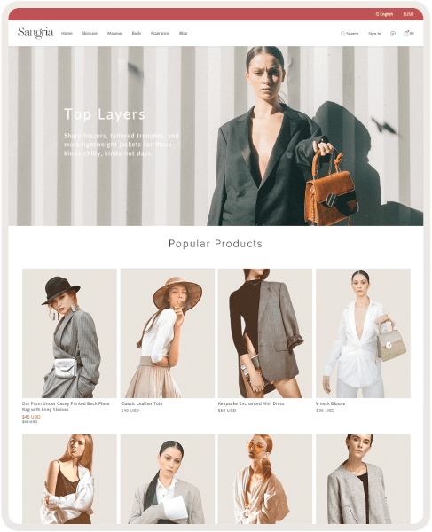 SHOPLINE 商店版型主題 Sangria