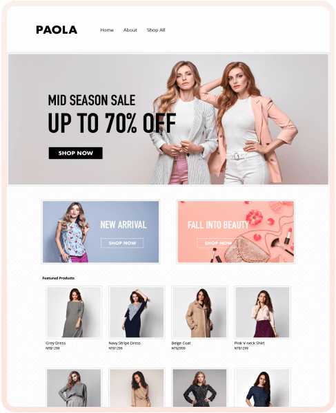 SHOPLINE 商店版型主題 Paola