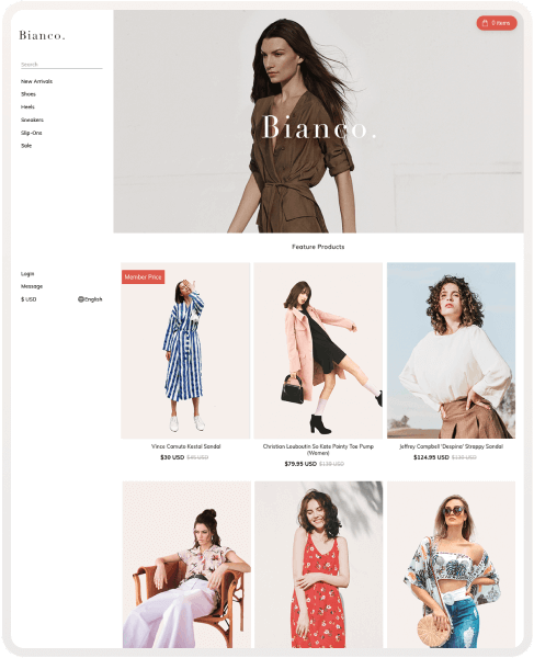 SHOPLINE 商店版型主題 Bianco
