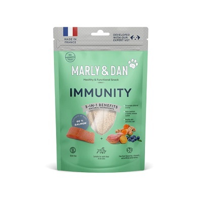 法國Marly&Dan 狗小食 低溫烘培三文魚肉條 免疫力增強配方 80g【$120 X 3 包】【可混合其他口味】