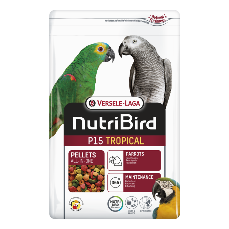 [一件包郵] Versele-Laga Nutribird P15 Tropical 鸚鵡糧 - 1kg