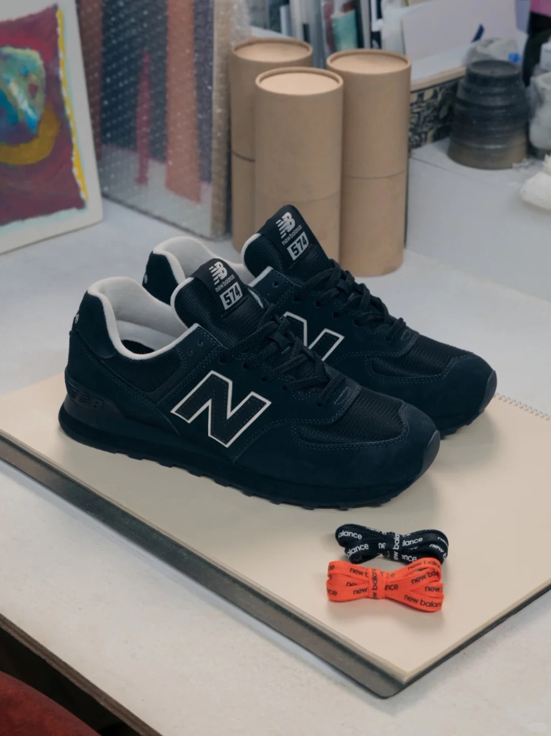 niko and... X NEW BALANCE 574 NB 聯名款黑奶油全黑絨面U574NAB