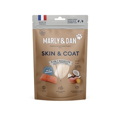 法國Marly&Dan 狗小食 低溫烘培三文魚肉條 護膚美毛增強配方 80g【$120 X 3 包】【可混合其他口味】