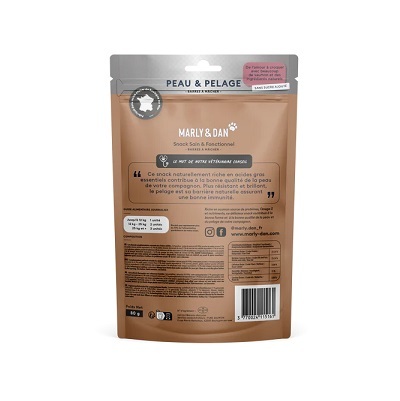 法國Marly&Dan 狗小食 低溫烘培三文魚肉條 護膚美毛增強配方 80g【$120 X 3 包】【可混合其他口味】