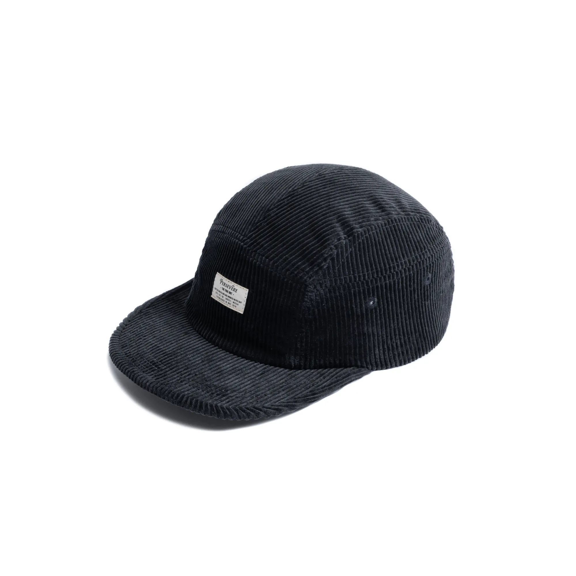 PERSEVERE FIVE PANEL CORDUROY CAP - DARK GREY