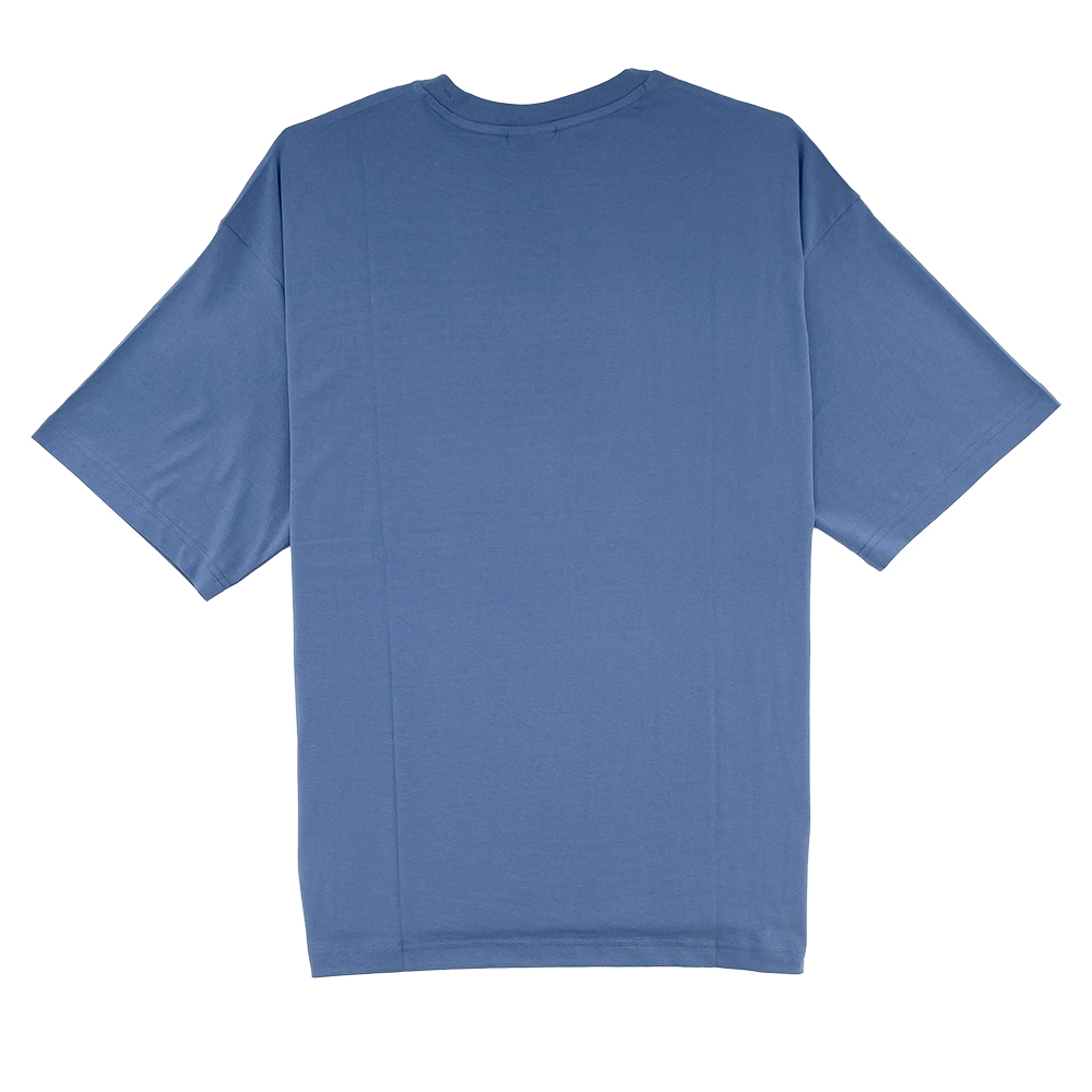 男款 經典刺繡 多色LOGO素色短TEE-藍色（220270-BS099）