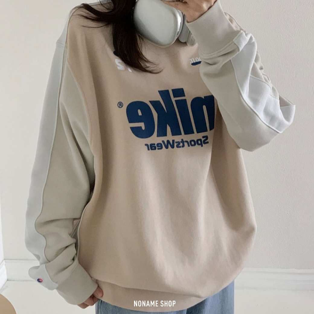 NIKE SPORTSWEAR 72 賽車 拼接 大學T 兩色 (男款)