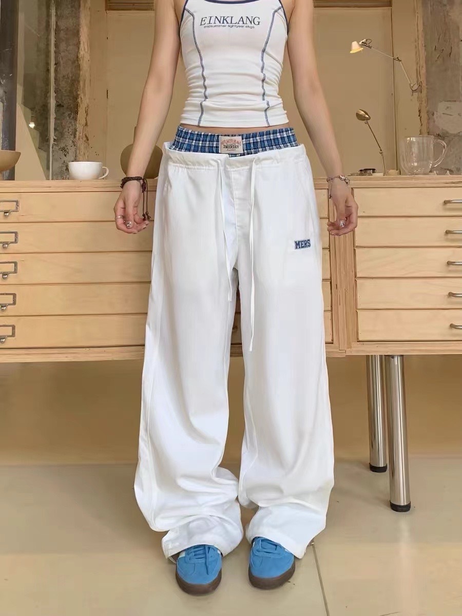 (GOAL) 格子褲頭 設計寬褲 Mershier MS6231