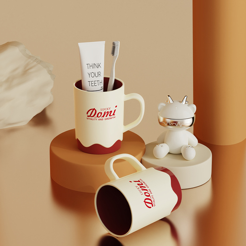 《5046》奶油復古漱口杯