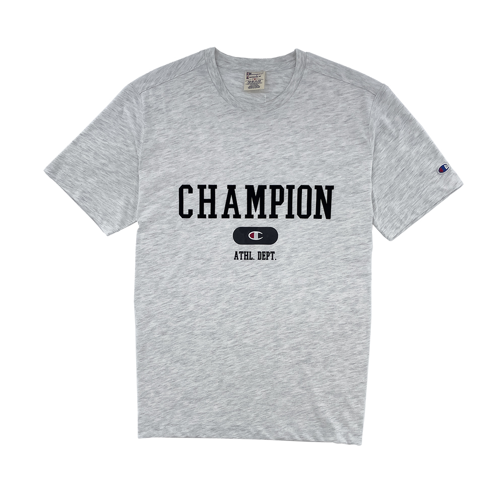 男款 -經典款 大學字體印花LOGO 短TEE-米色（220432-EM007）