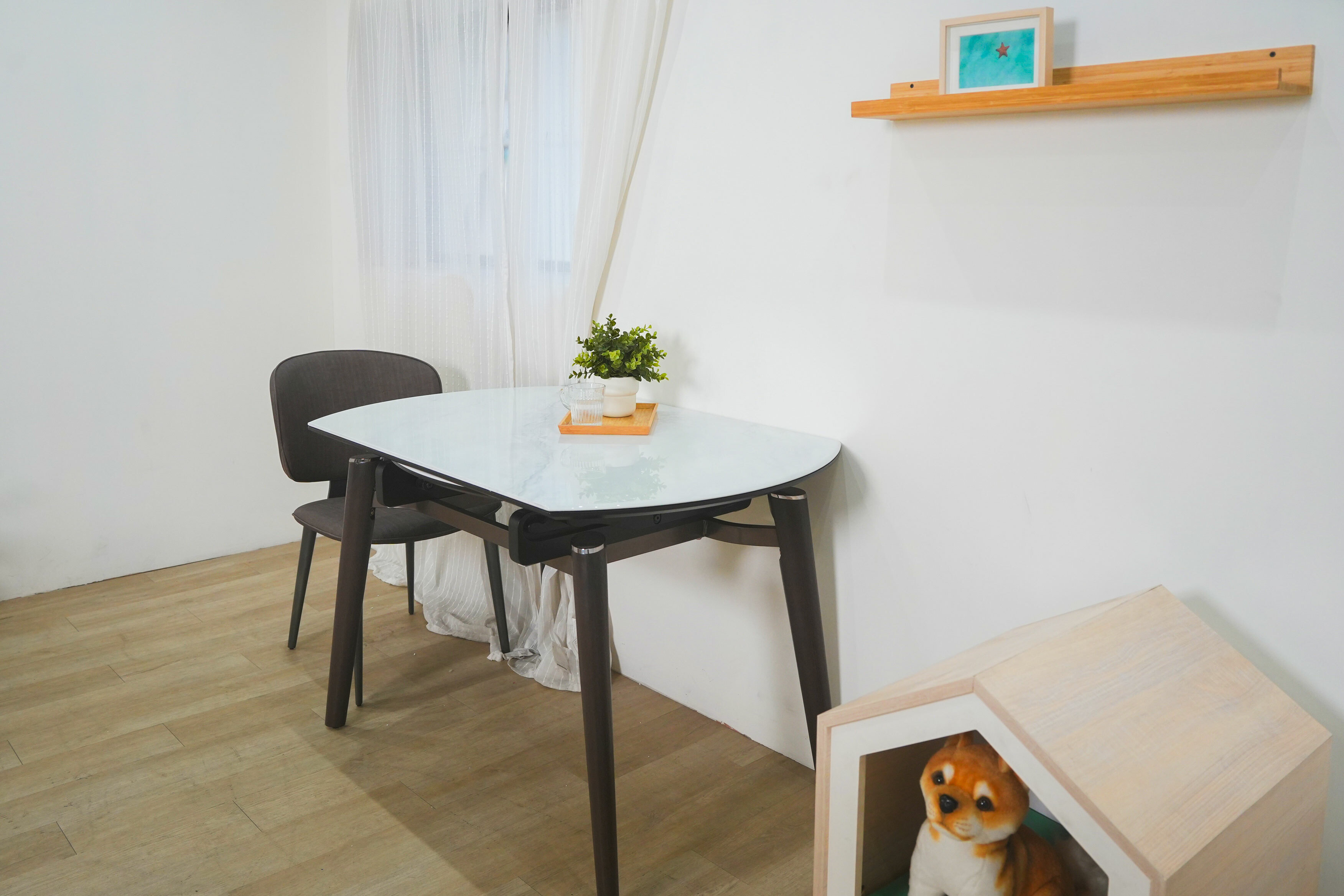 209型人造石展開餐桌（110cm、120cm）