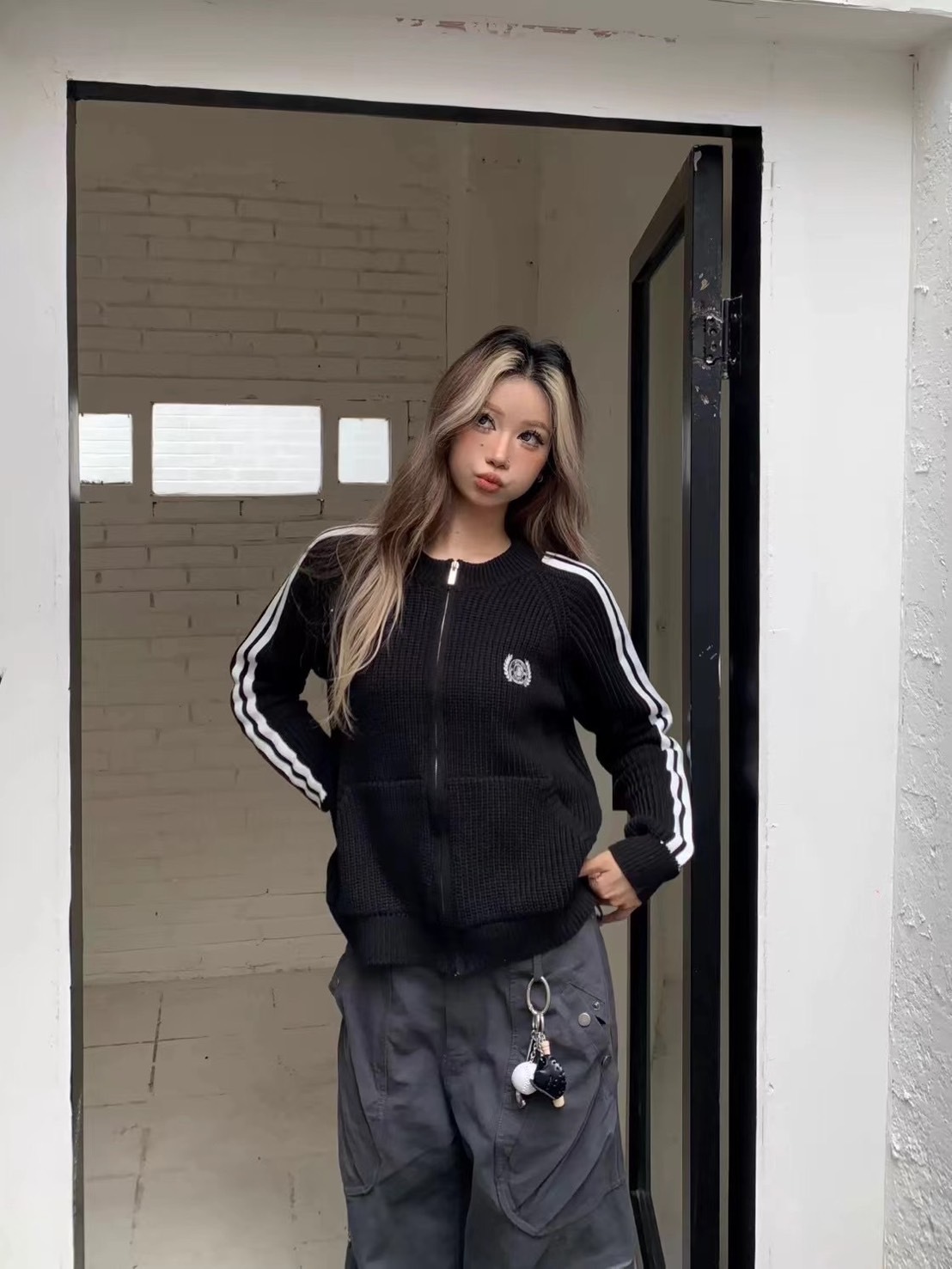 (GOAL) 針織 線條 外套 Mershier MQ6633