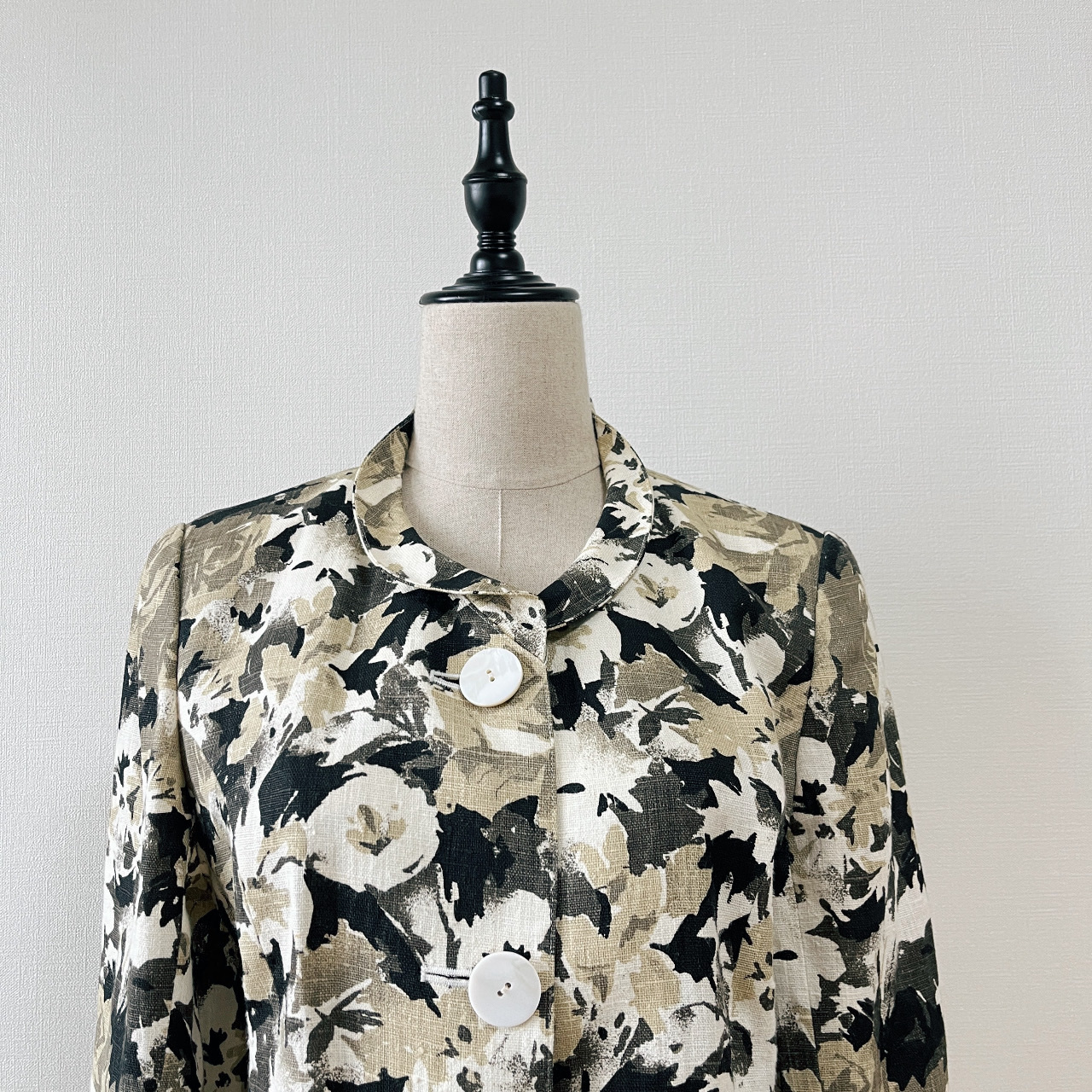 水墨畫大花古着外套