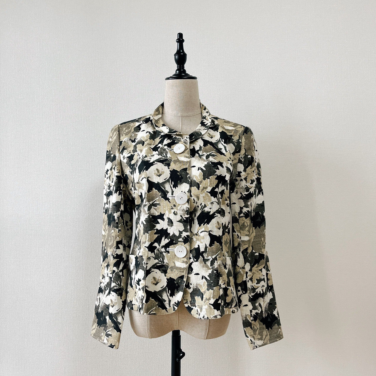 水墨畫大花古着外套