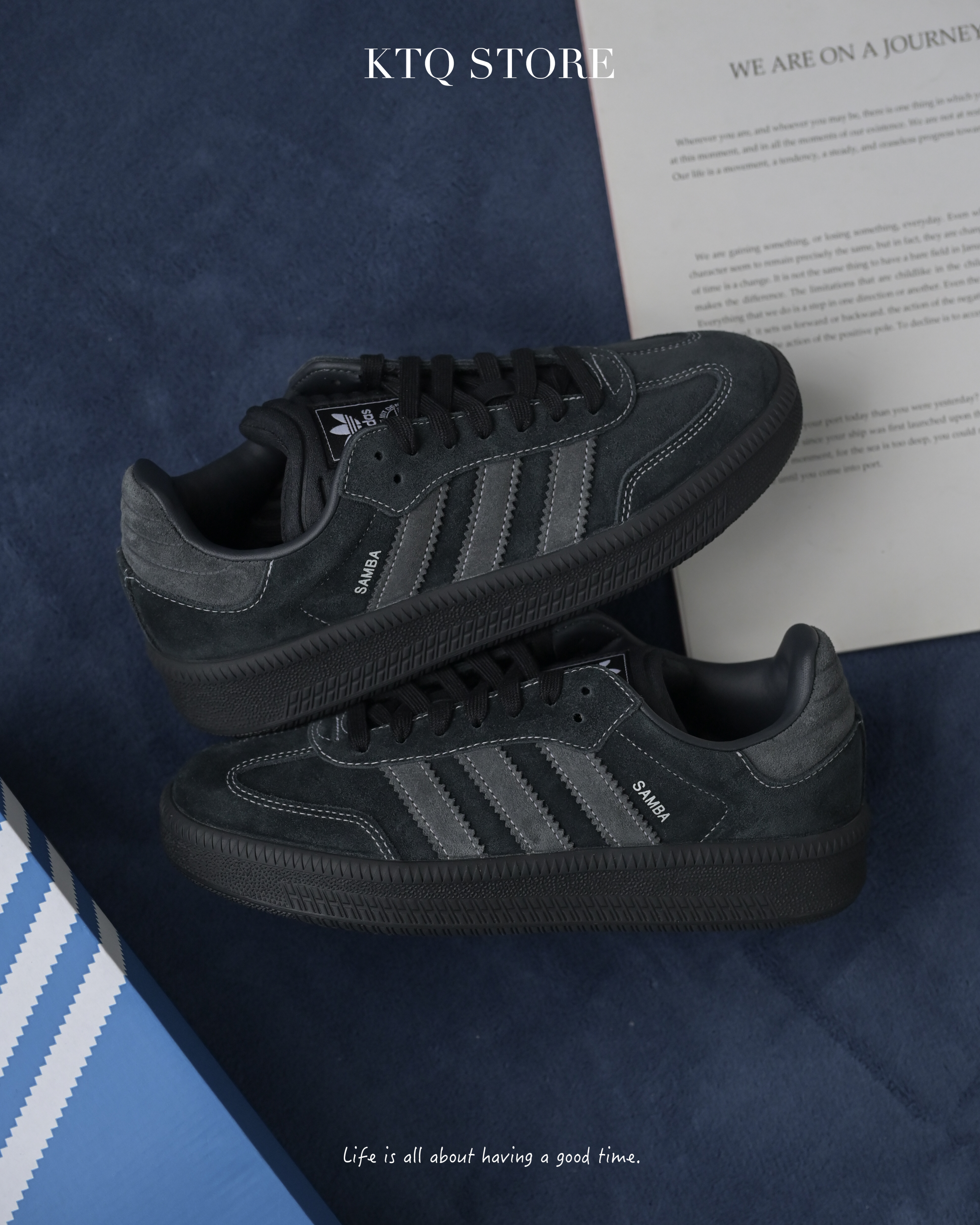 KTQ STORE ‧ adidas Samba XLG "Core Black & Carbon" 全黑麂皮 男女尺寸 IH2219