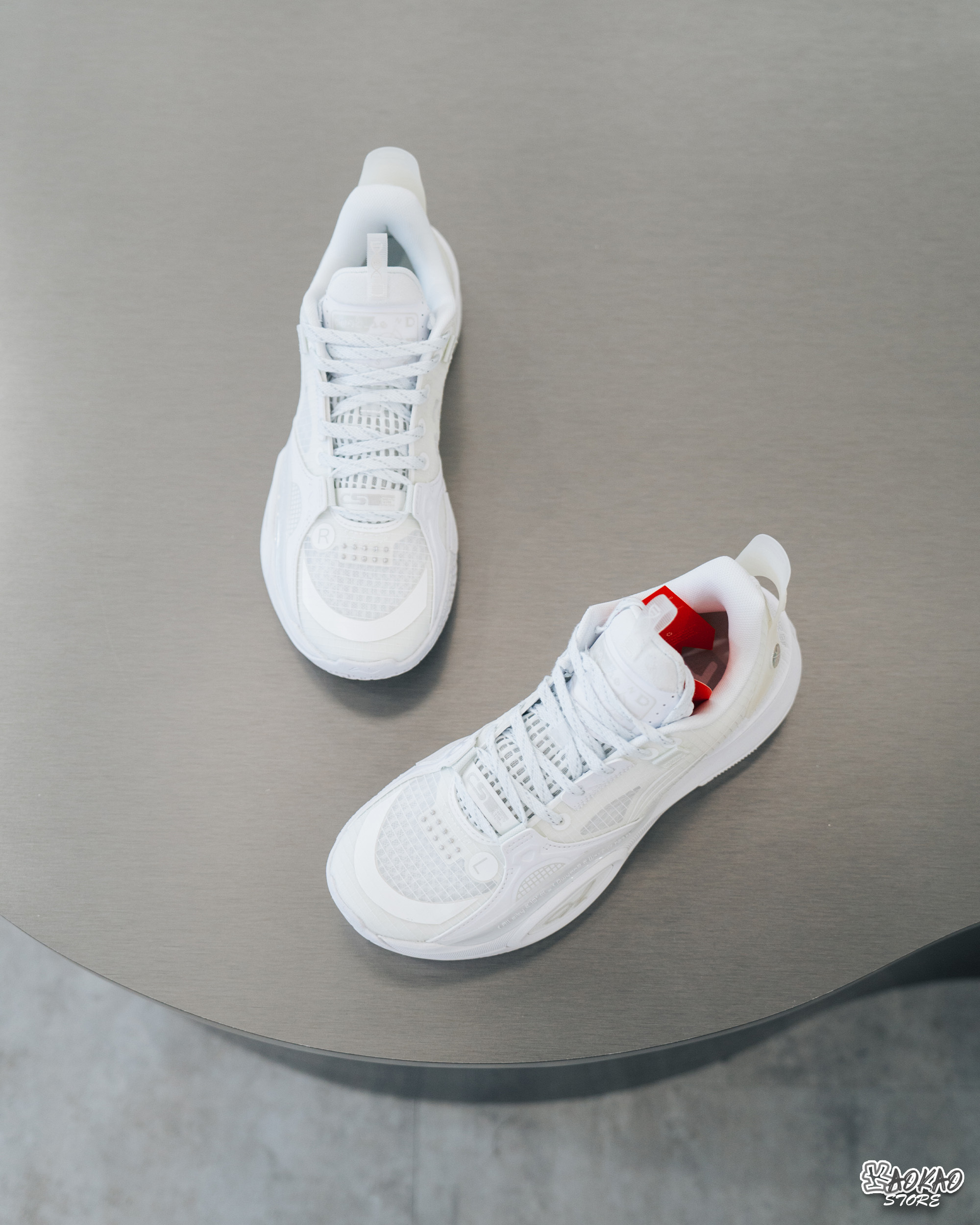 【LI-NING 李寧】韋德 ALL CITY 10男子 減震 支撐 籃球鞋 標準白/南極灰 (ABAS019-4)