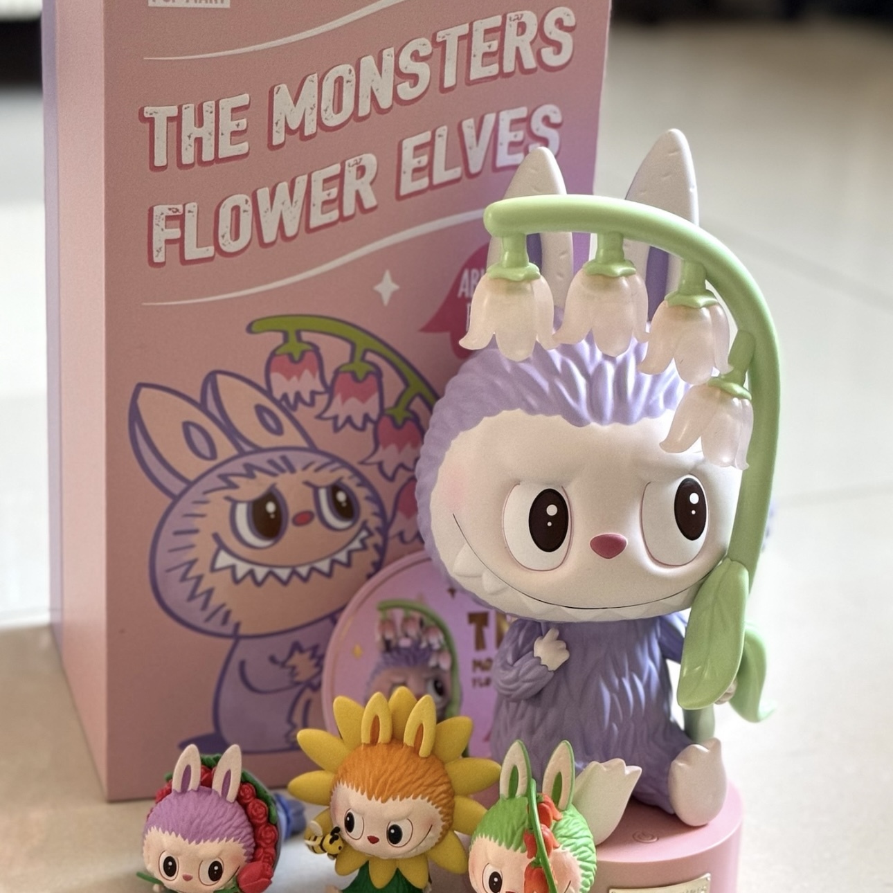 POPMART泡泡瑪特 LABUBU花朵燈 USB充電式 25CM UNENDING LOVE Q版 /預購