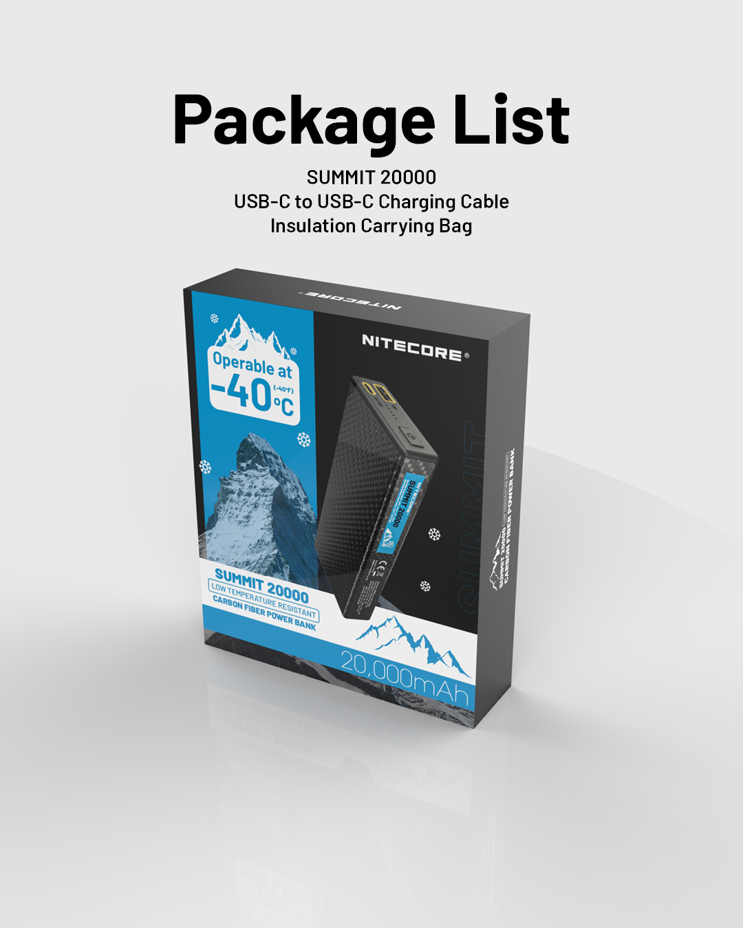 Nitecore SUMMIT 20000mAh Carbon Power Bank