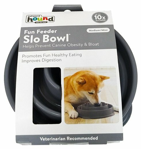 10倍慢速好玩慢食碗－灰色迷宮型（中）