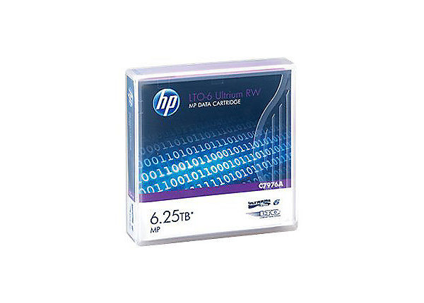 HP LTO6 Ultrium 6.25TB Rewritable Data Cartridge (C7976A)