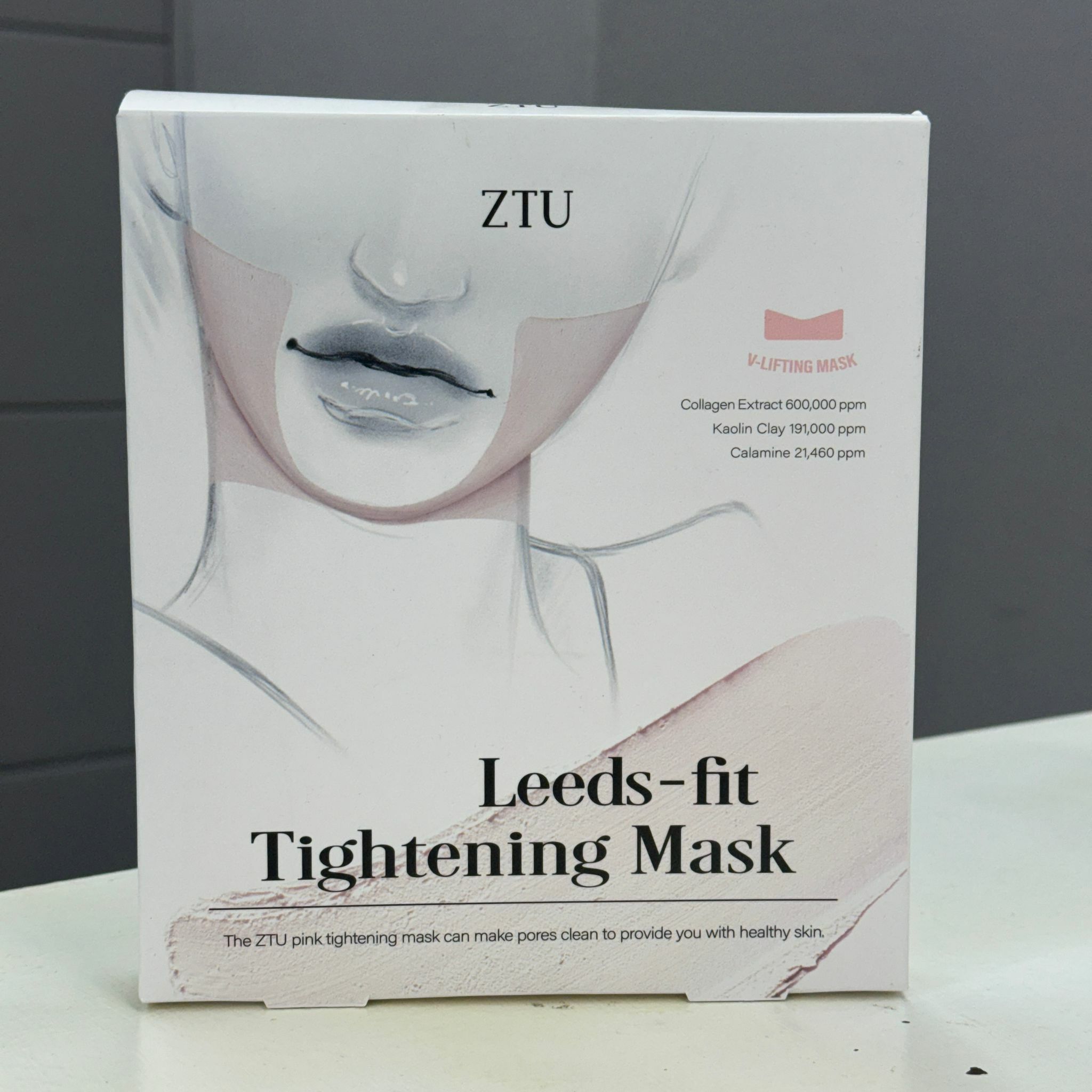 ZTU 5D塑顏膠原蛋白提拉石膏面膜 (V-lifting 下巴) 一盒5片 [Exp 2026-06-12]