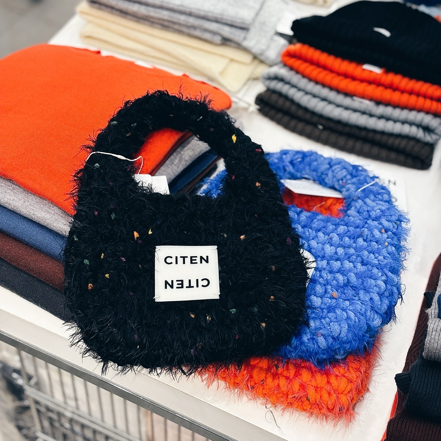 Citen 日本限定 編織  粗針織 彩色 小香風  3色 手提包 雲朵包