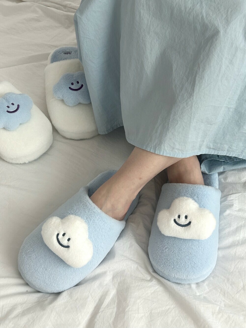 🇰🇷立體雲朵毛毛拖鞋☁️