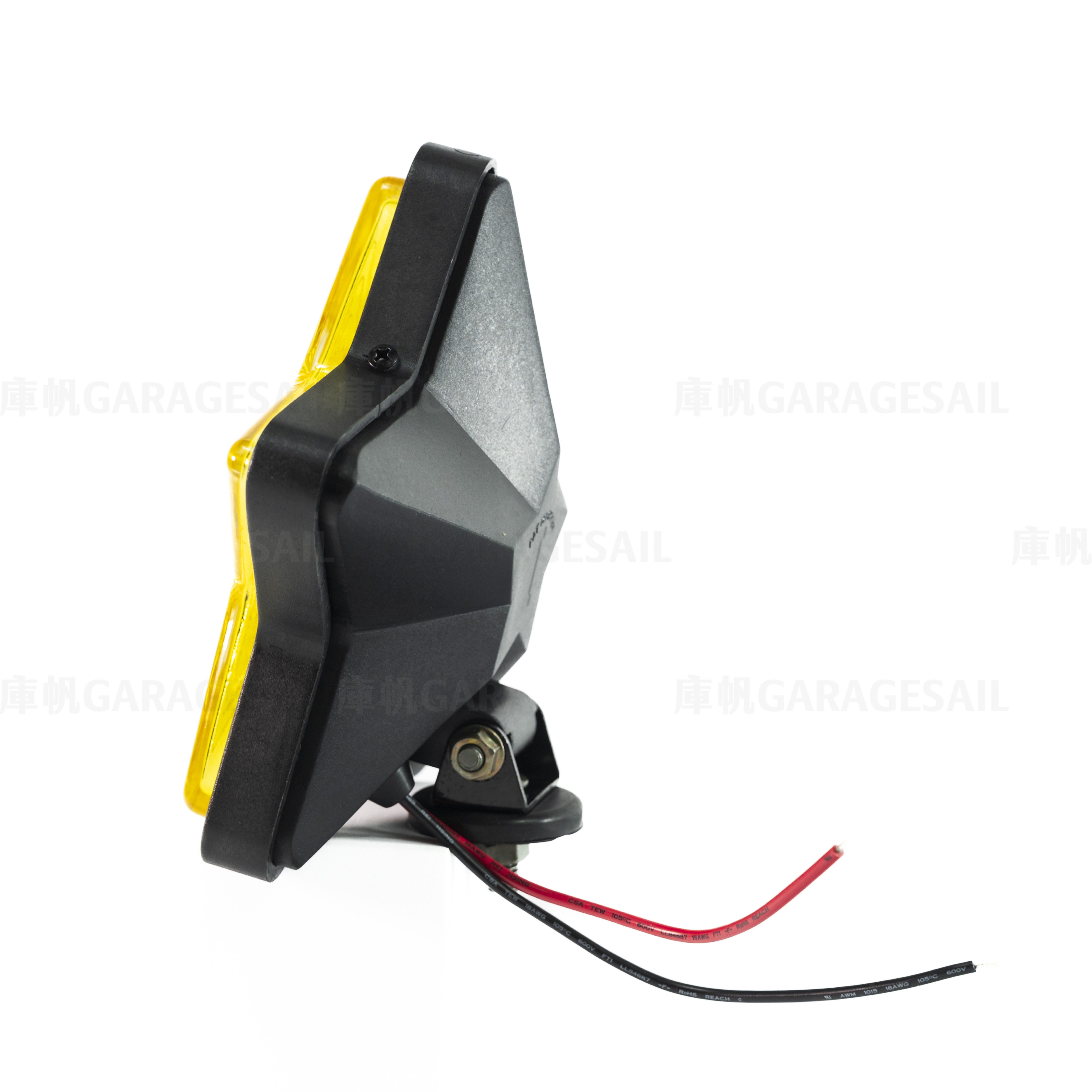 星星 薄型 下鎖式 大燈 黃