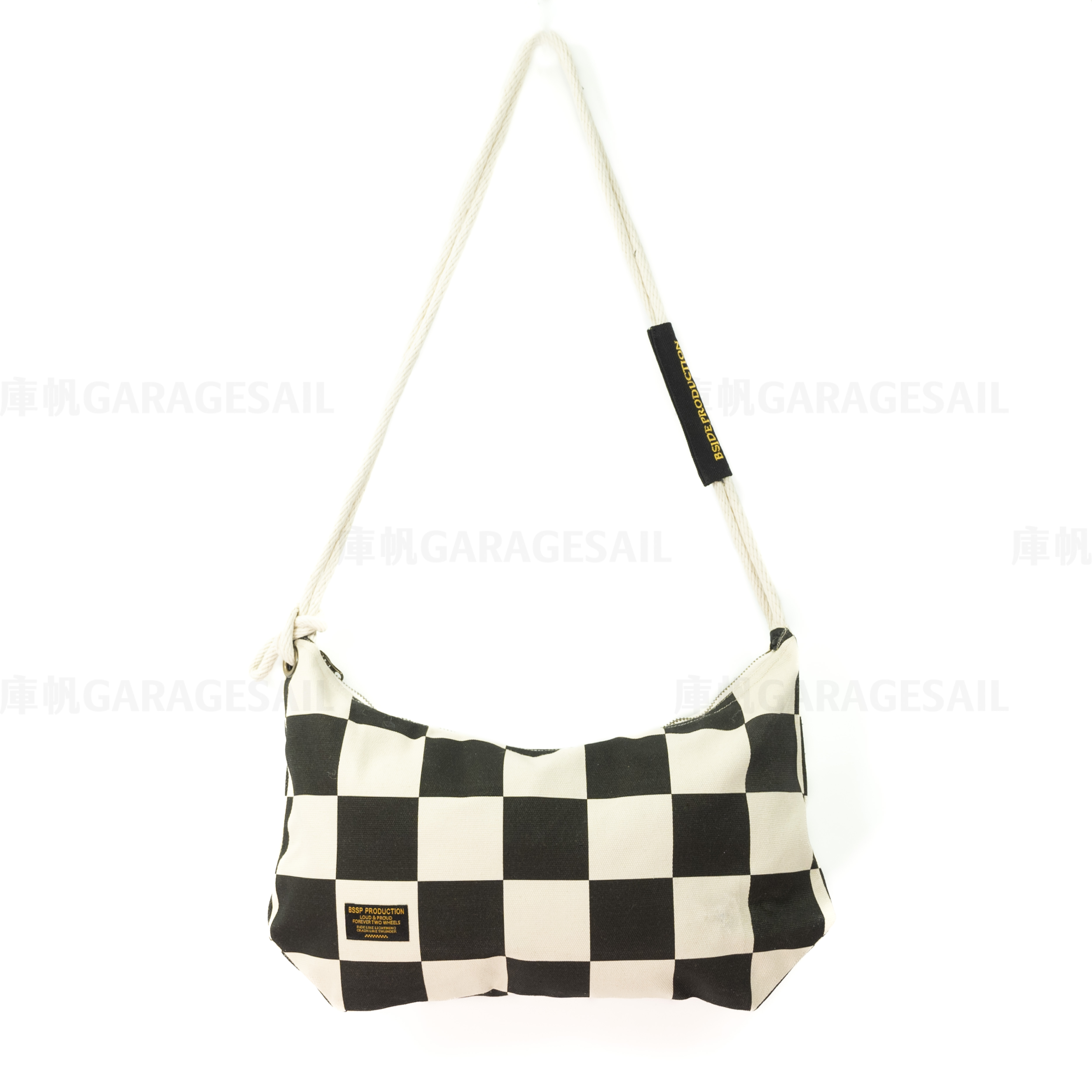B-SIDE BSSP Racing Flag CANVAS BAG II 賽車棋盤格復古側背包