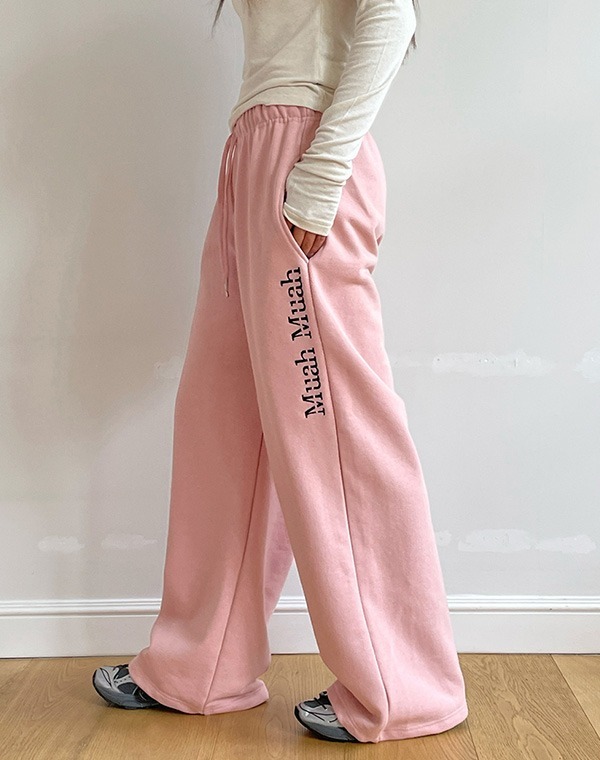 MUAHMUAH LOGO STITCH WIDE BANDING PANTS [MUP24804]