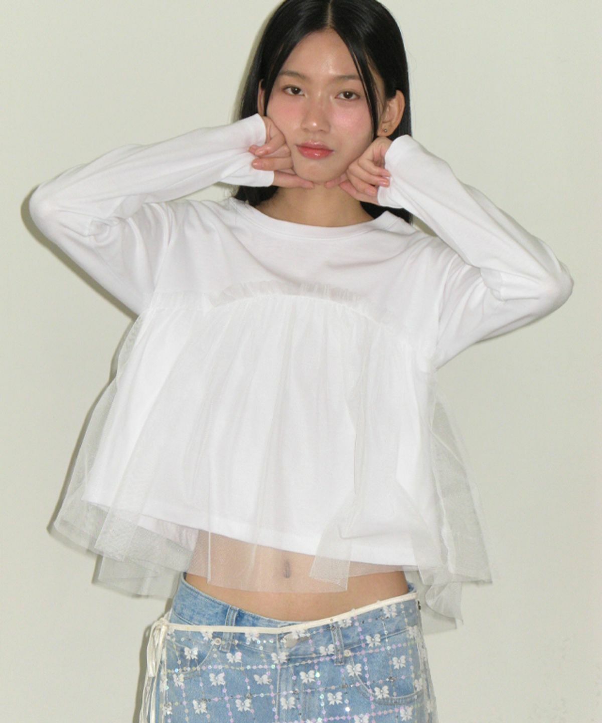 RONRON SHEER LAYERED LONG SLEEVE