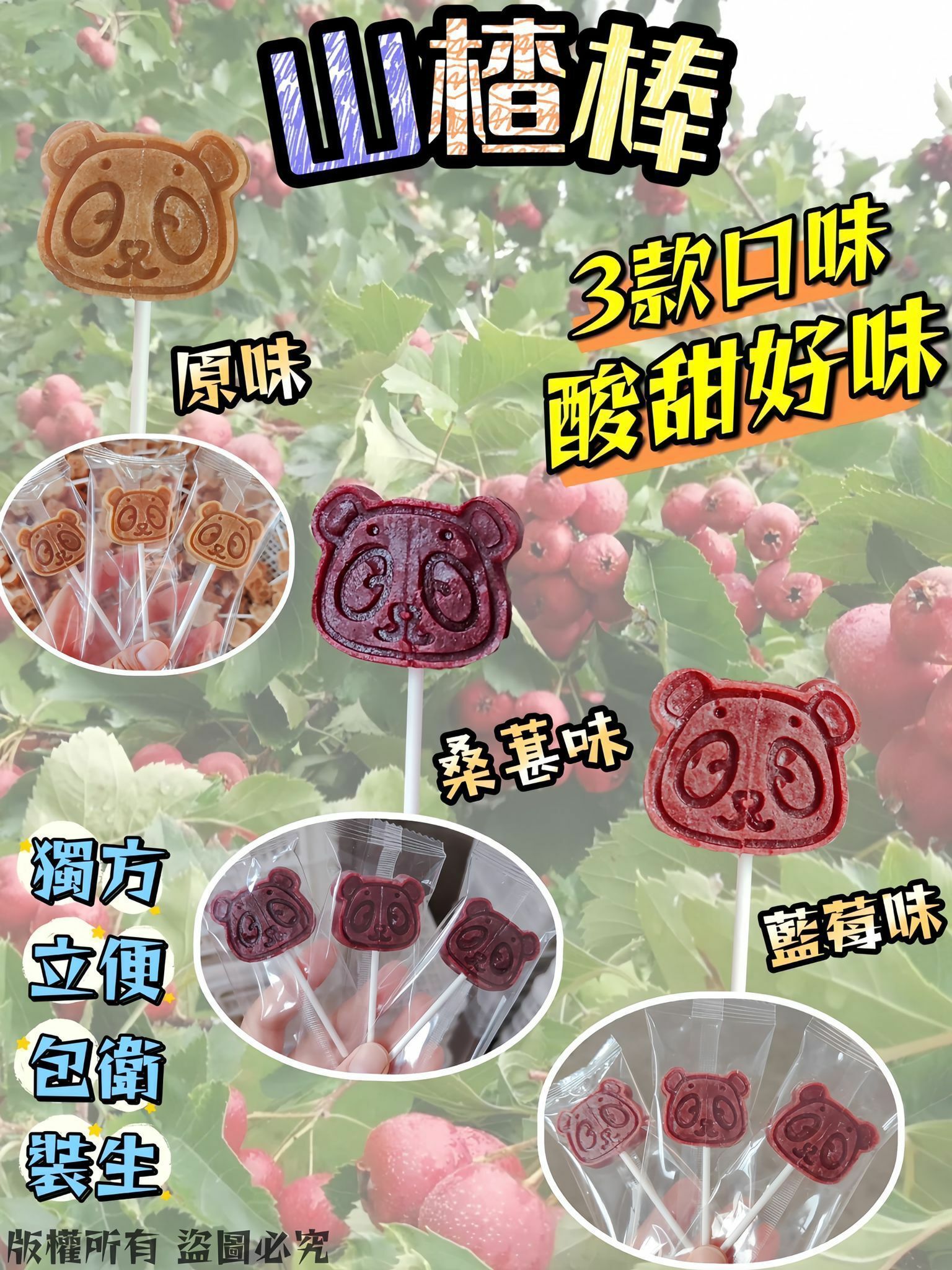 💁🏻‍♀️熊貓🐼山楂棒（8枝裝） ❤️❤️-2401737