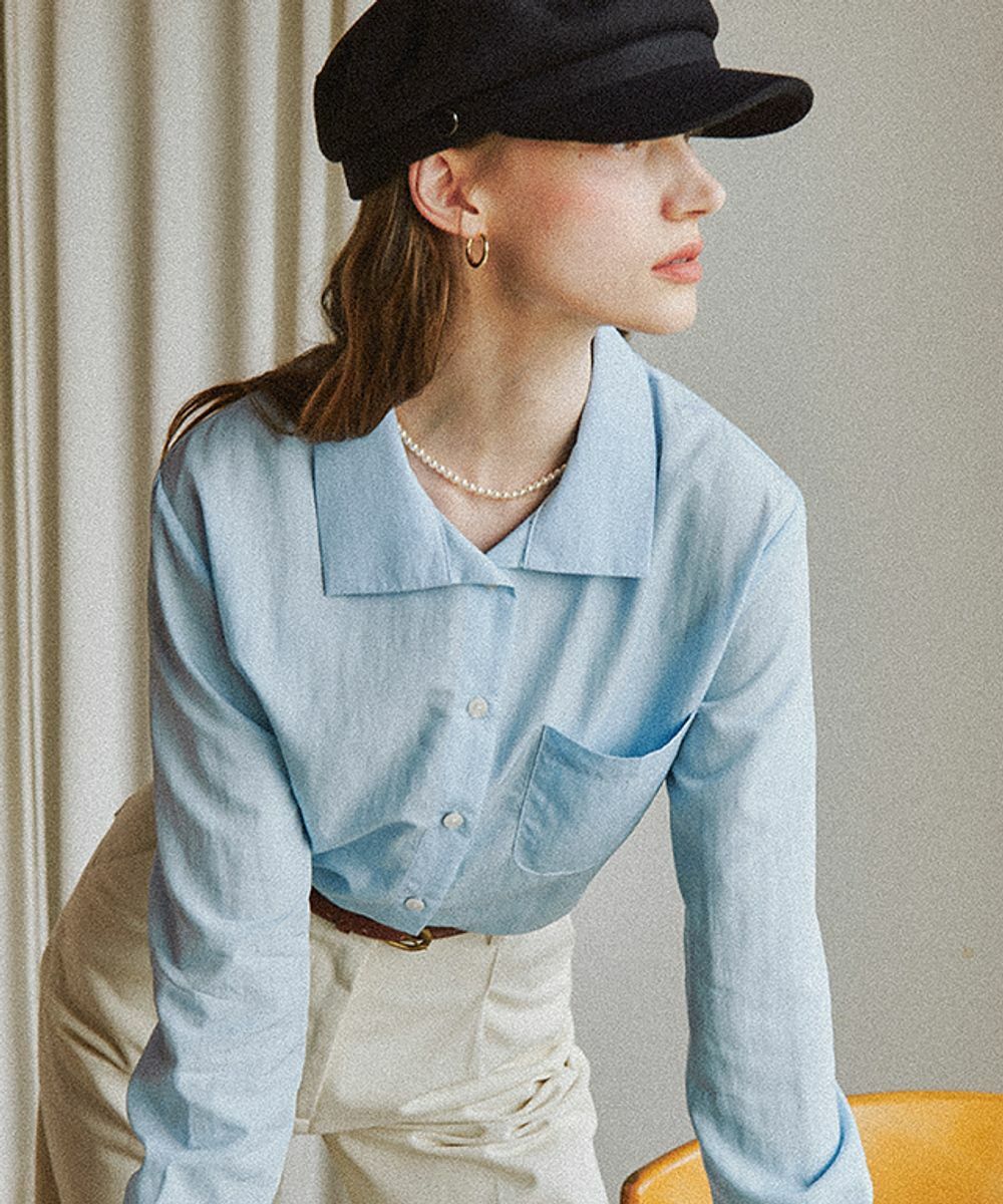 RONRON FRENCH WIDE COLLAR SHIRTS