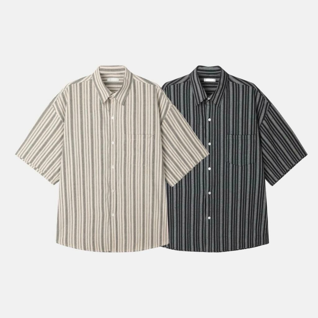 直紋短袖恤衫 S2264