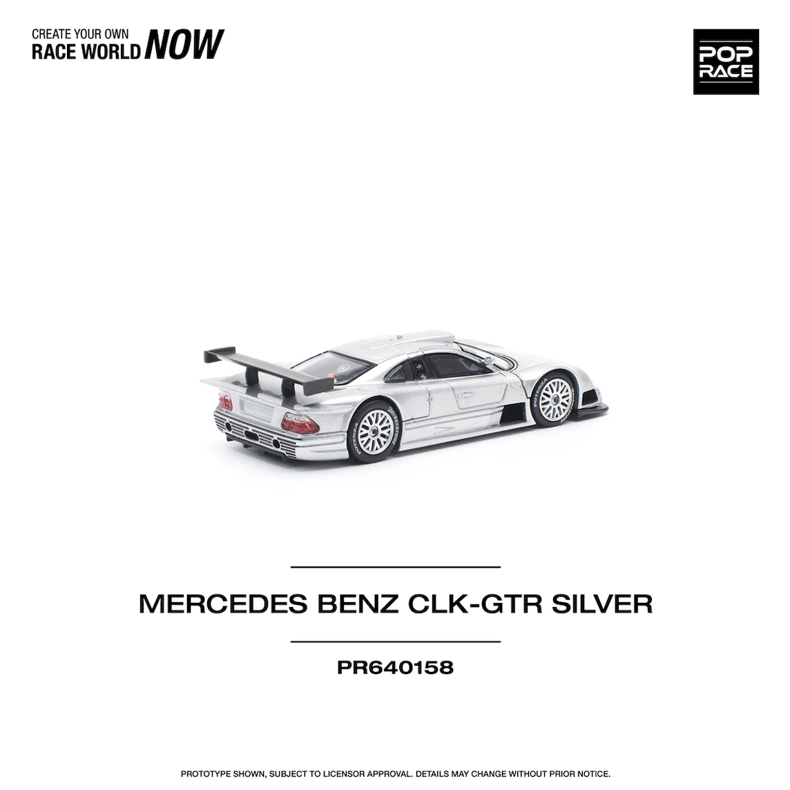 【預訂】Pop Race Mercedes-Benz AMG CLK GTR - Silver