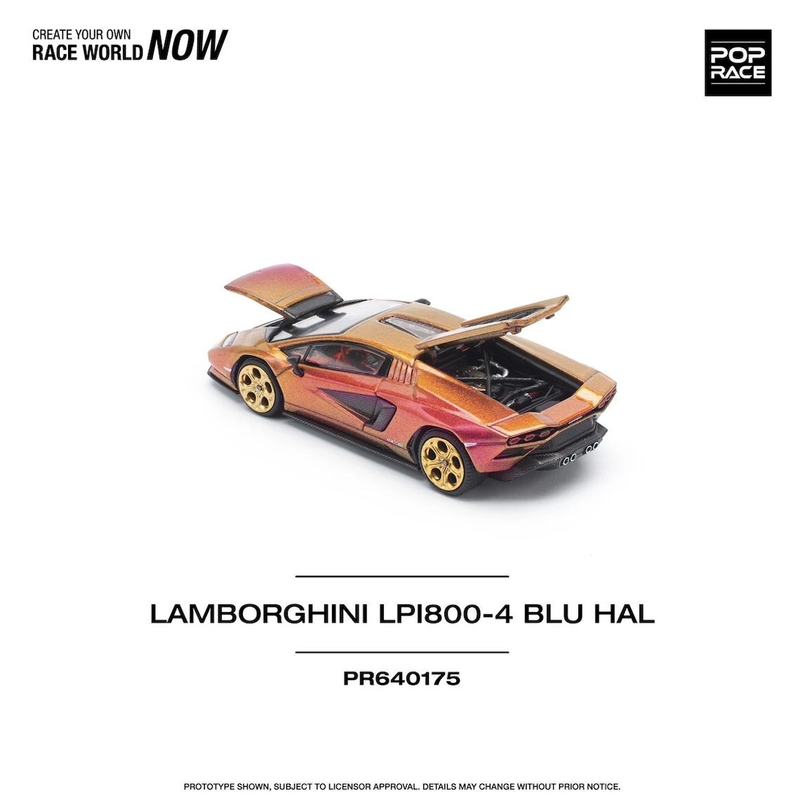 【預訂】Pop Race Lamborghini Contact LP800-4 Blu Hal