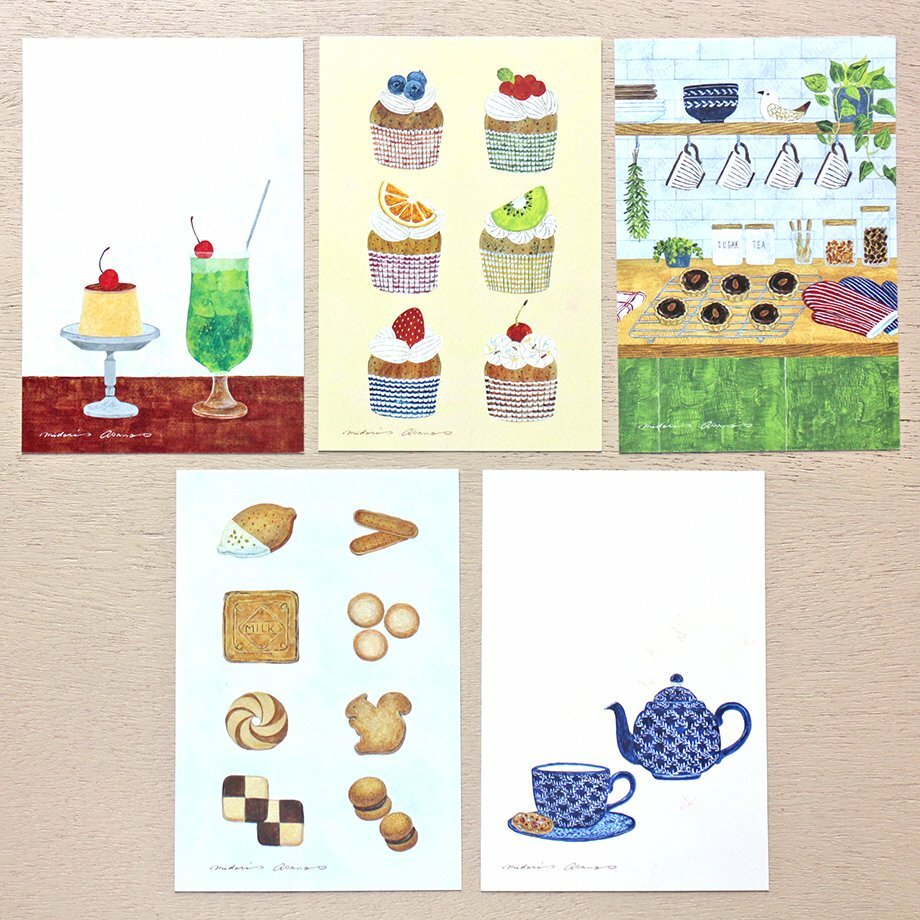 淺野綠_下午三點鐘 插畫明信片本 10枚 日本表現社