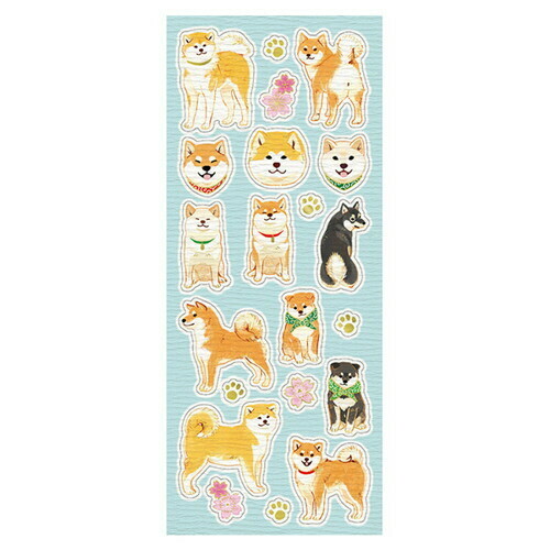 柴犬 金箔手帳貼紙｜日本ACTIVE CORPORATION