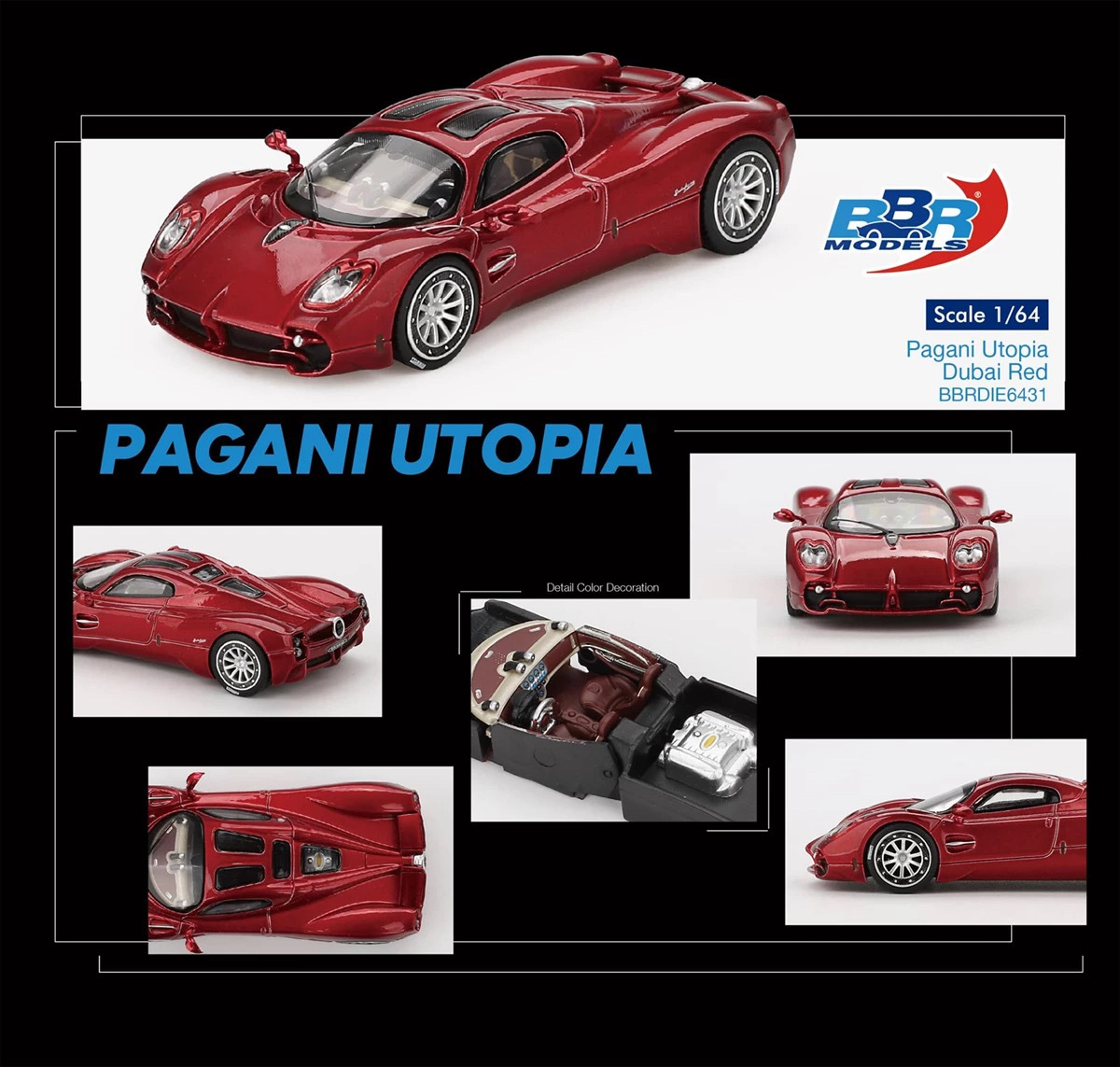 【預訂】BBR Models Pagani Utopia Dubai Red