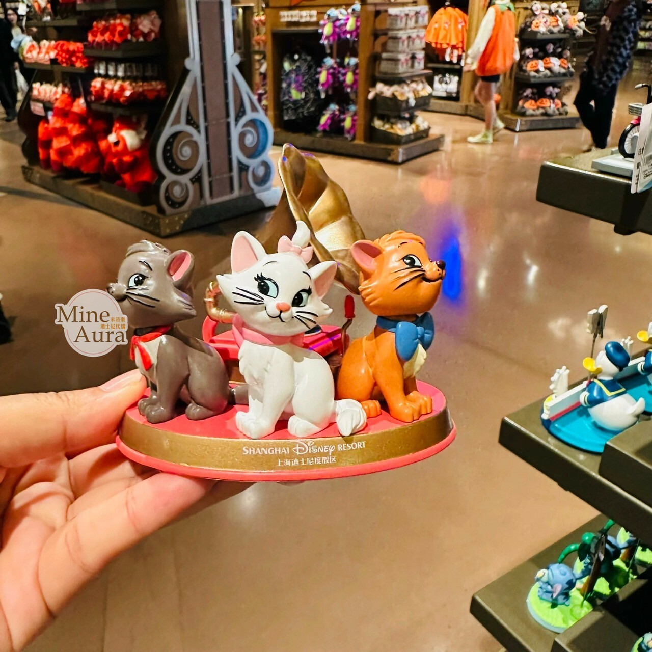 瑪莉貓 Marie 留聲機 造型 擺飾品 貓兒歷險記 The Aristocats -上海迪士尼樂園