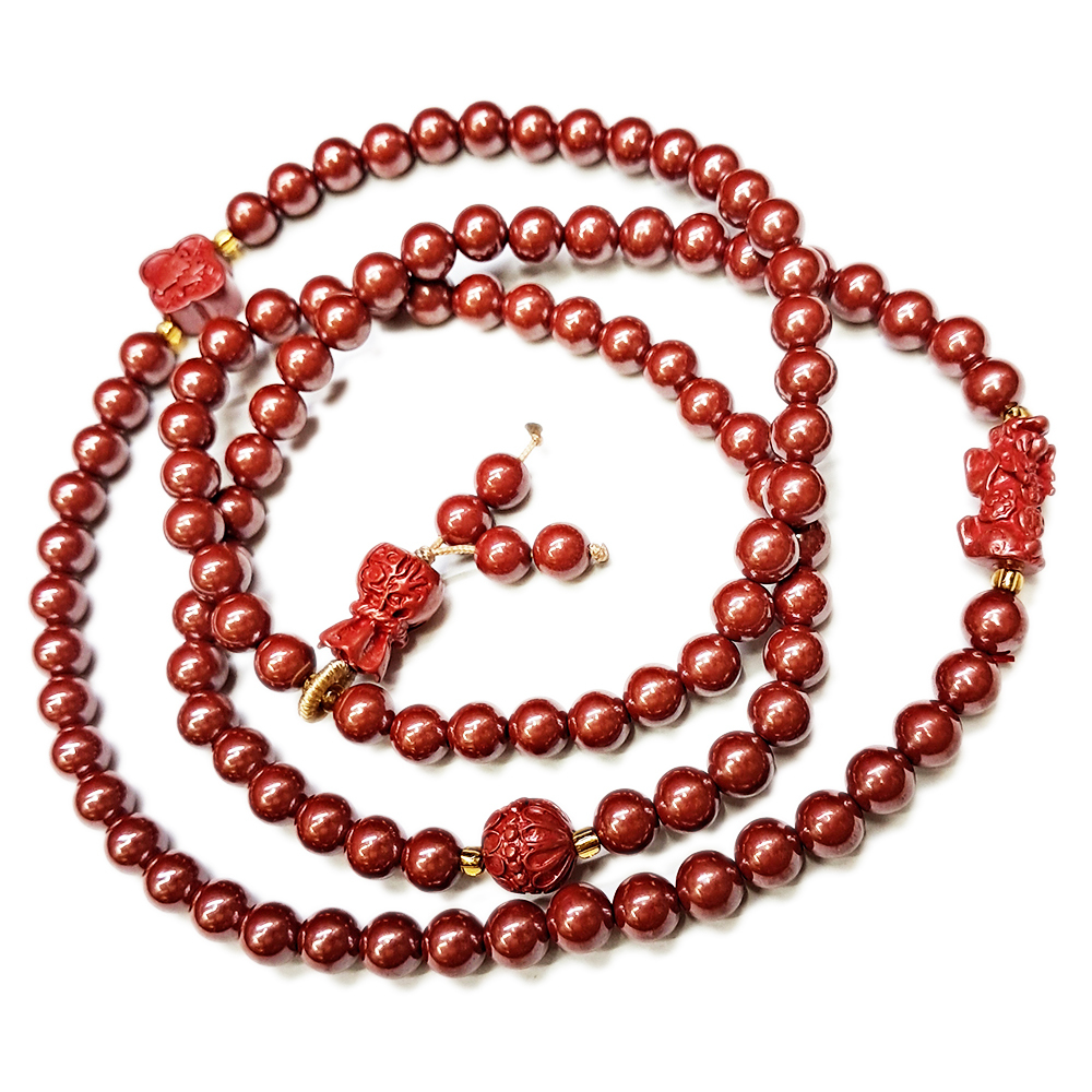 錢袋&硃砂{高含量}108念珠6mm【十方】153802