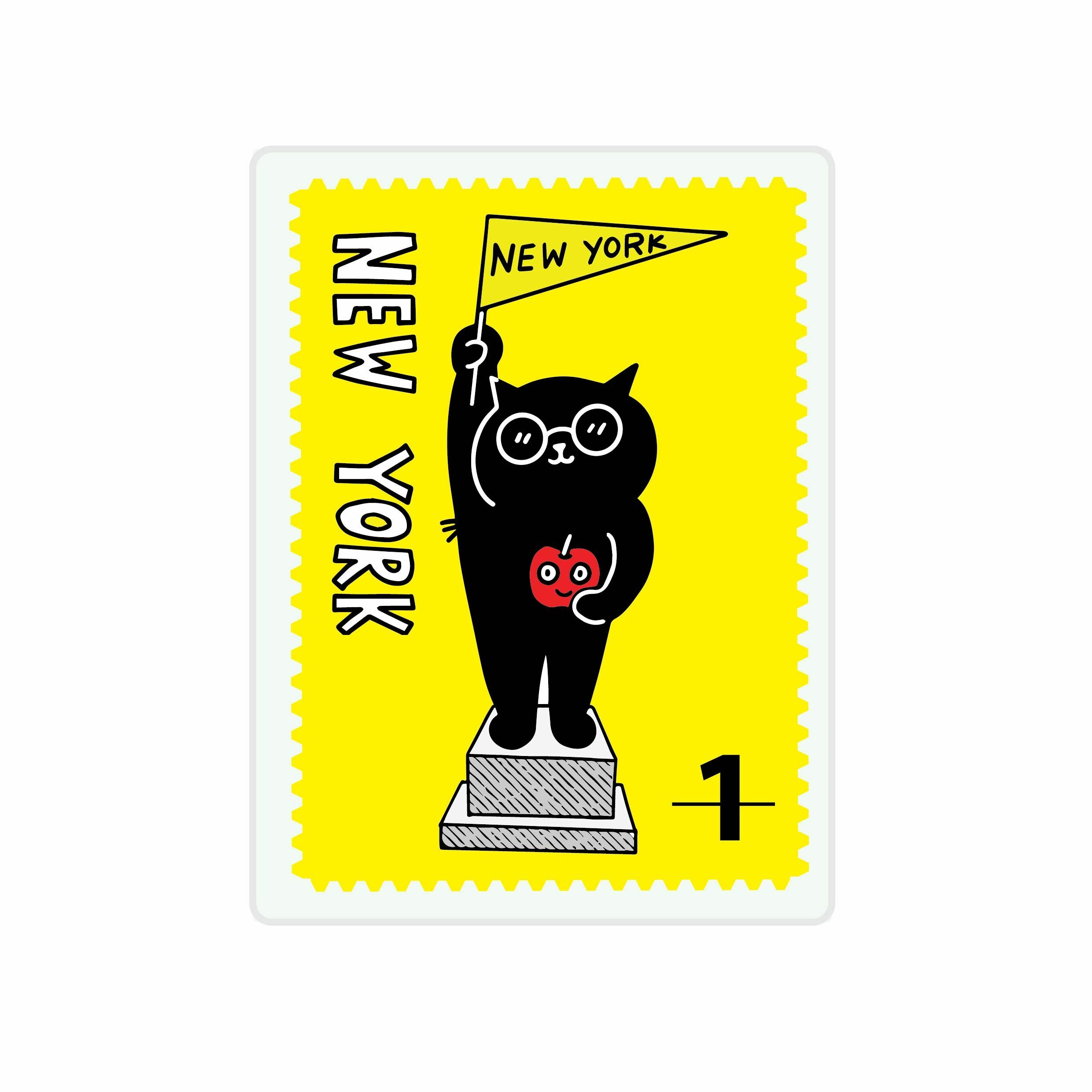 紐約郵票貼紙 8枚郵票貼紙｜superB studio