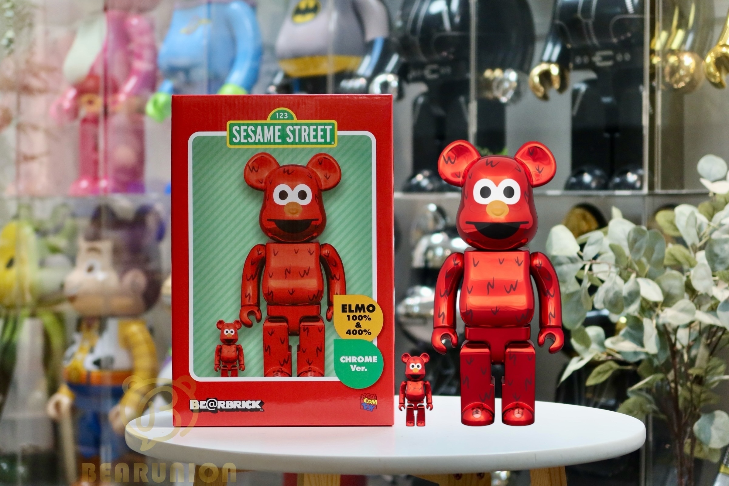 🥇現貨🥇Bearbrick 400% 100% ELMO CHROME