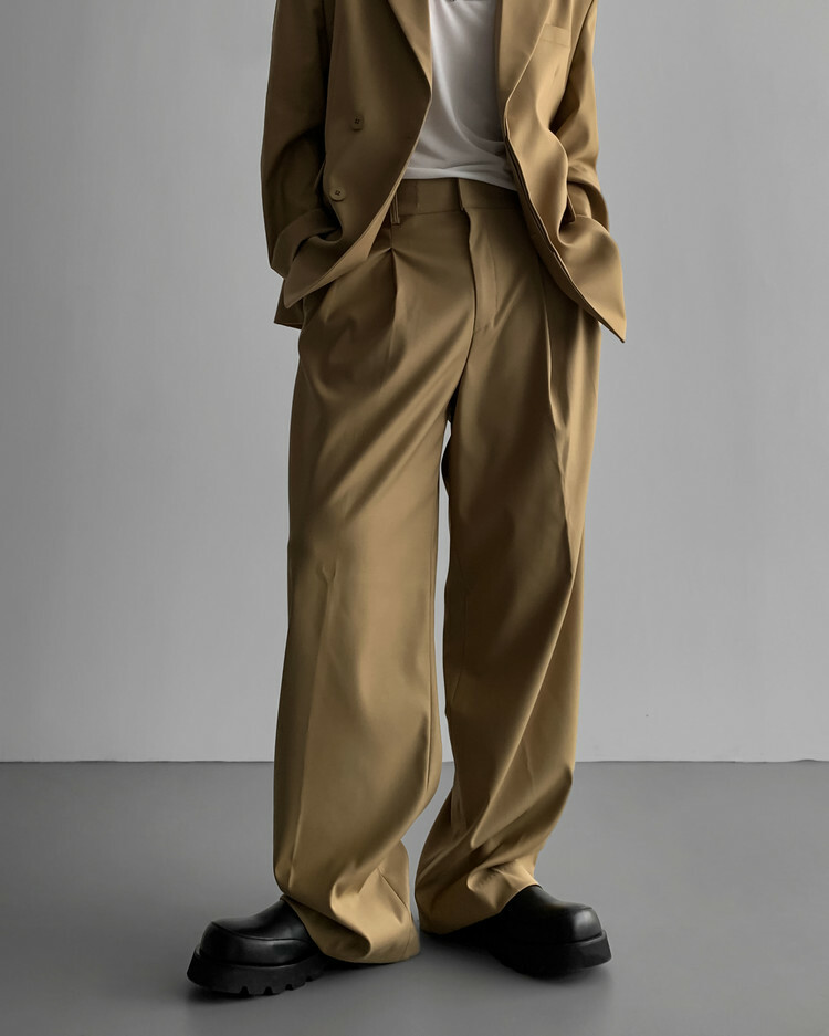 Aura兩褶休閒西裝褲